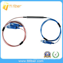 1 * 2 tube d&#39;acier miniature FBT Fibre Optique Splitter / copuler avec connecteur SC